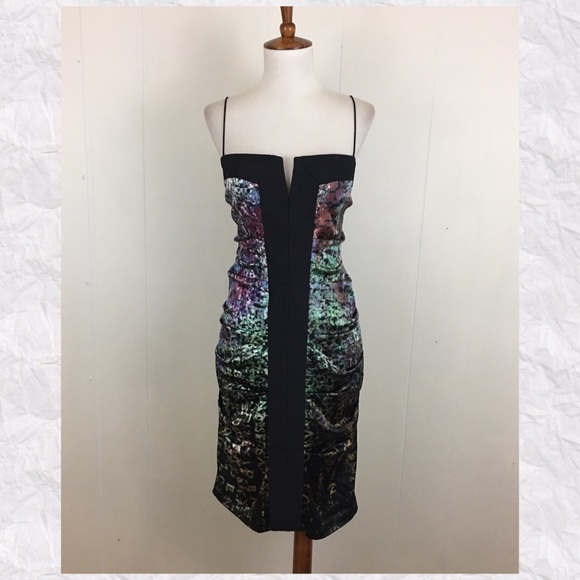 Nicole Miller Dresses & Skirts - Nicole Miller Watercolor Ruched Sheath Dress